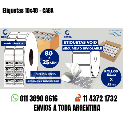 Etiquetas 10x48 - CABA