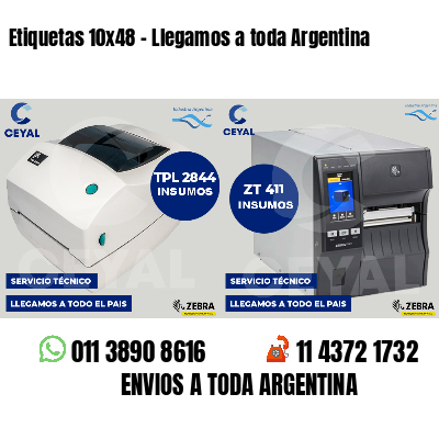 Etiquetas 10x48 - Llegamos a toda Argentina