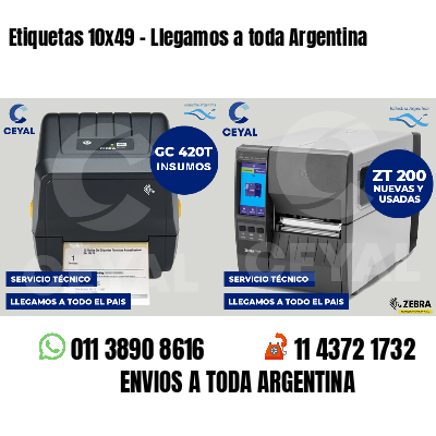 Etiquetas 10x49 - Llegamos a toda Argentina