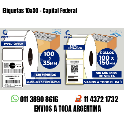 Etiquetas 10x50 - Capital Federal