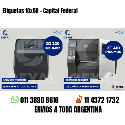 Etiquetas 10x50 - Capital Federal