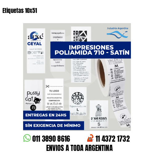 Etiquetas 10x51