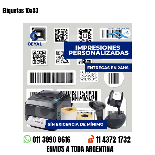 Etiquetas 10x53