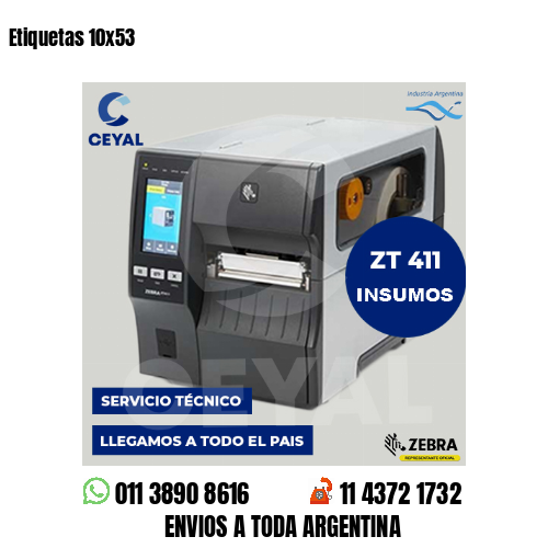 Etiquetas 10x53