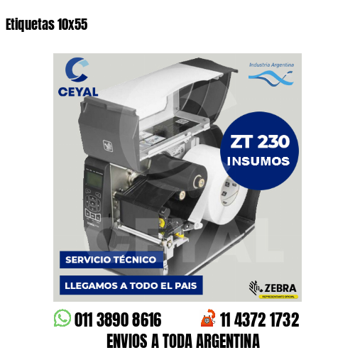 Etiquetas 10x55
