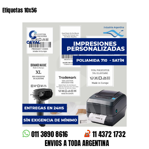 Etiquetas 10x56