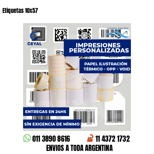 Etiquetas 10x57