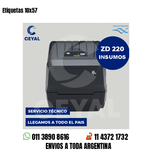 Etiquetas 10x57