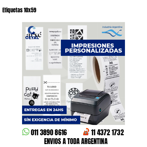 Etiquetas 10x59
