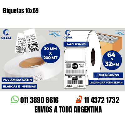 Etiquetas 10x59