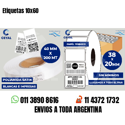 Etiquetas 10x60