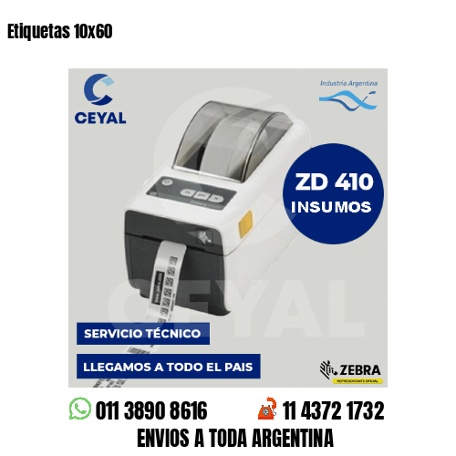 Etiquetas 10x60