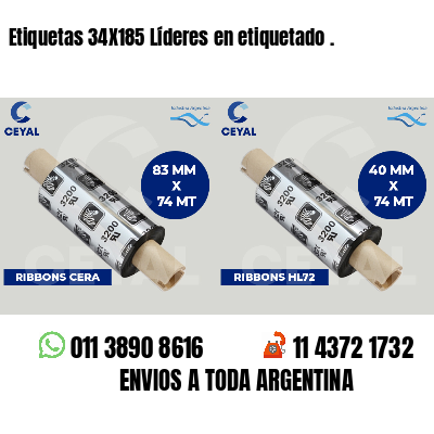 Etiquetas 34X185 Líderes en etiquetado .