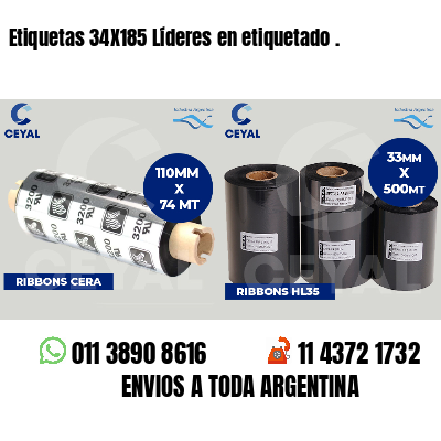 Etiquetas 34X185 Líderes en etiquetado .