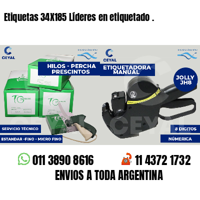 Etiquetas 34X185 Líderes en etiquetado .