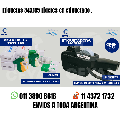 Etiquetas 34X185 Líderes en etiquetado .