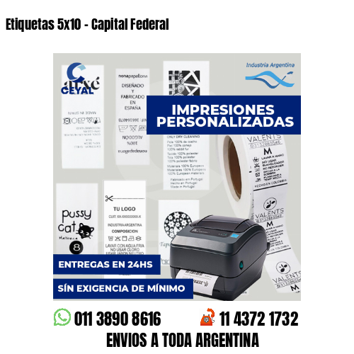 Etiquetas 5x10 - Capital Federal