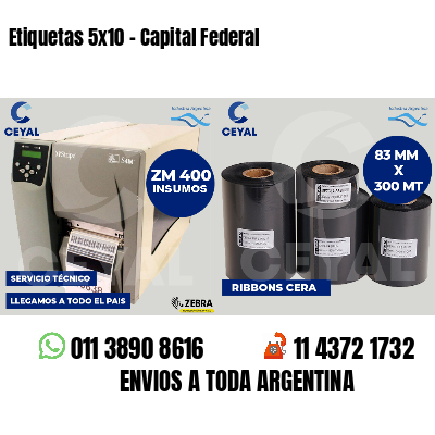 Etiquetas 5x10 - Capital Federal