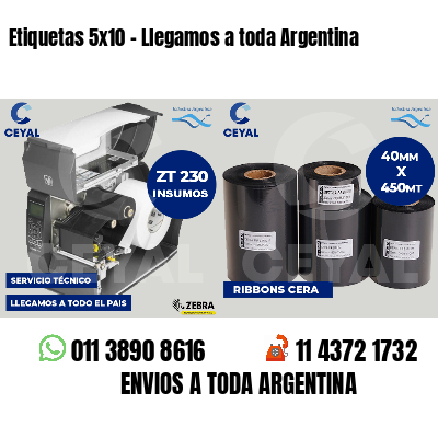Etiquetas 5x10 - Llegamos a toda Argentina