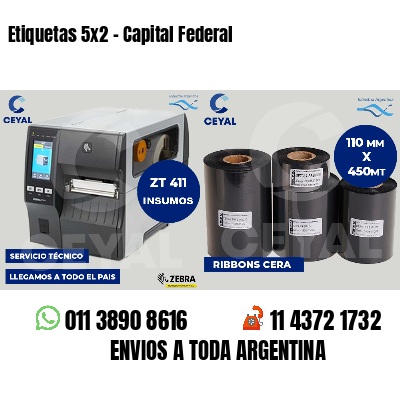 Etiquetas 5x2 - Capital Federal