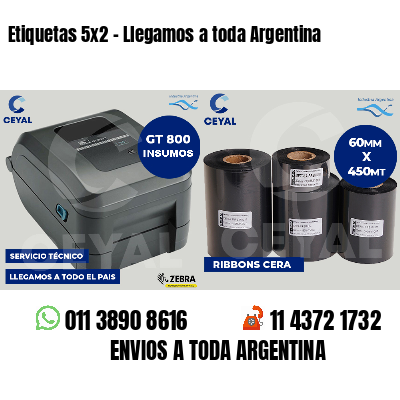Etiquetas 5x2 - Llegamos a toda Argentina