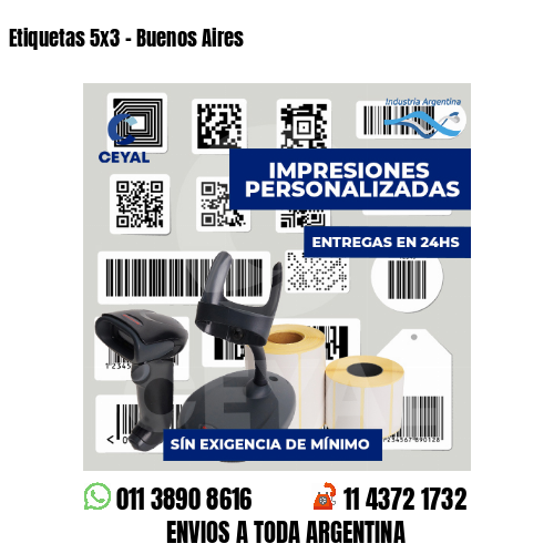 Etiquetas 5x3 - Buenos Aires