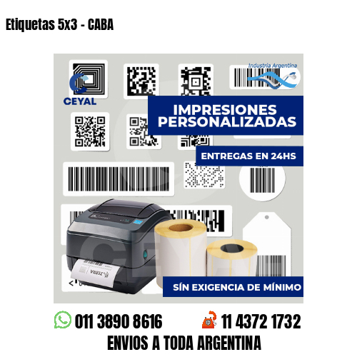 Etiquetas 5x3 - CABA
