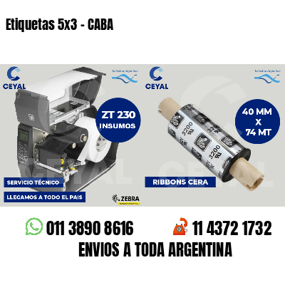 Etiquetas 5x3 - CABA