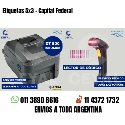 Etiquetas 5x3 - Capital Federal