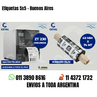 Etiquetas 5x5 - Buenos Aires