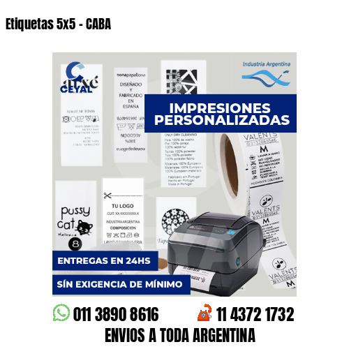 Etiquetas 5x5 - CABA