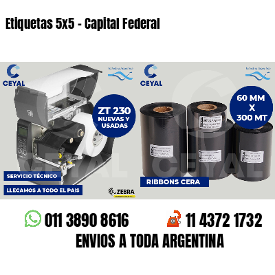 Etiquetas 5x5 - Capital Federal