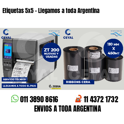 Etiquetas 5x5 - Llegamos a toda Argentina