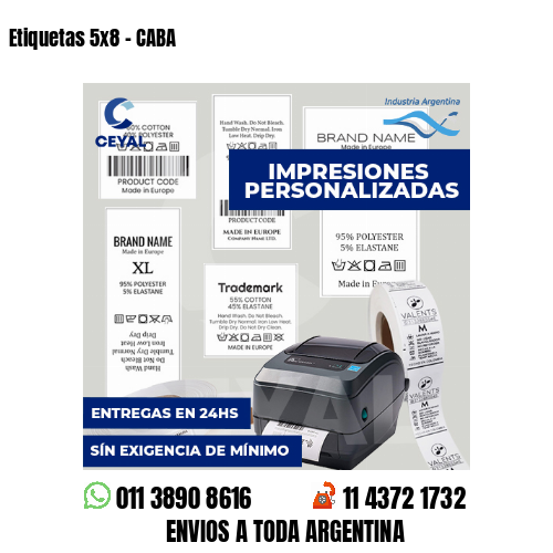 Etiquetas 5x8 - CABA