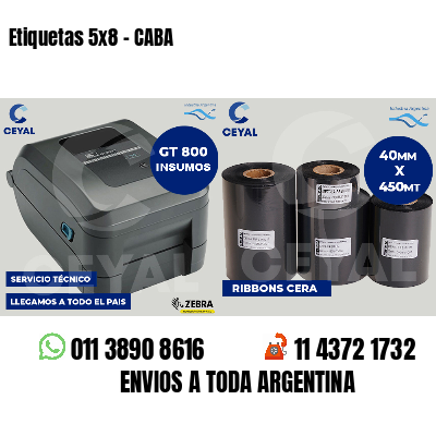Etiquetas 5x8 - CABA