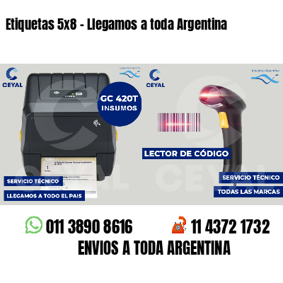 Etiquetas 5x8 - Llegamos a toda Argentina