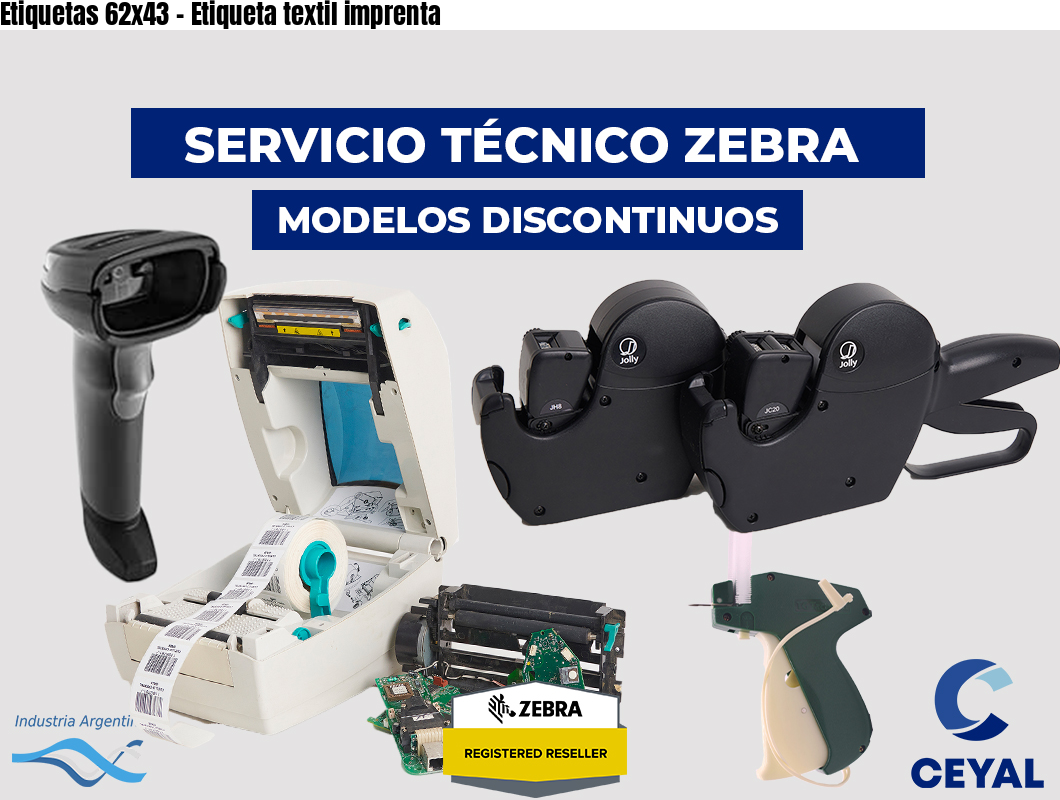 Etiquetas 62x43 - Etiqueta textil imprenta