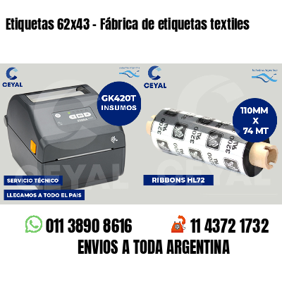 Etiquetas 62x43 - Fábrica de etiquetas textiles