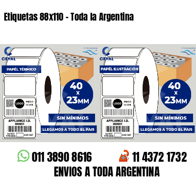 Etiquetas 88x110 - Toda la Argentina