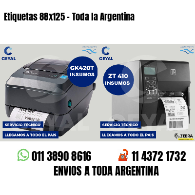 Etiquetas 88x125 - Toda la Argentina
