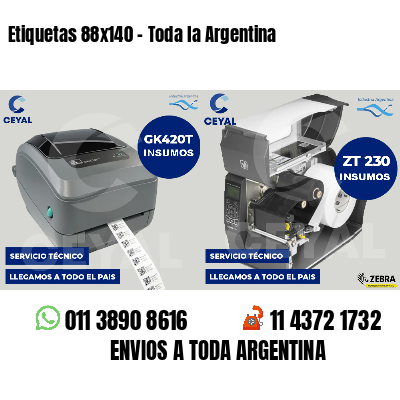 Etiquetas 88x140 - Toda la Argentina