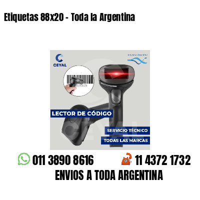 Etiquetas 88x20 - Toda la Argentina