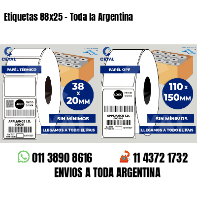 Etiquetas 88x25 - Toda la Argentina