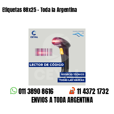 Etiquetas 88x25 - Toda la Argentina