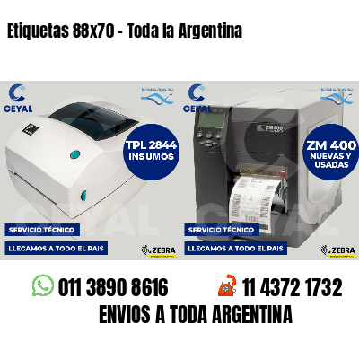 Etiquetas 88x70 - Toda la Argentina