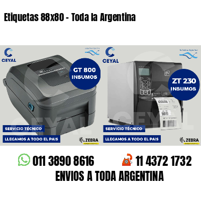 Etiquetas 88x80 - Toda la Argentina