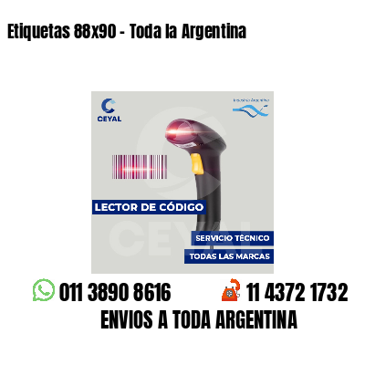 Etiquetas 88x90 - Toda la Argentina