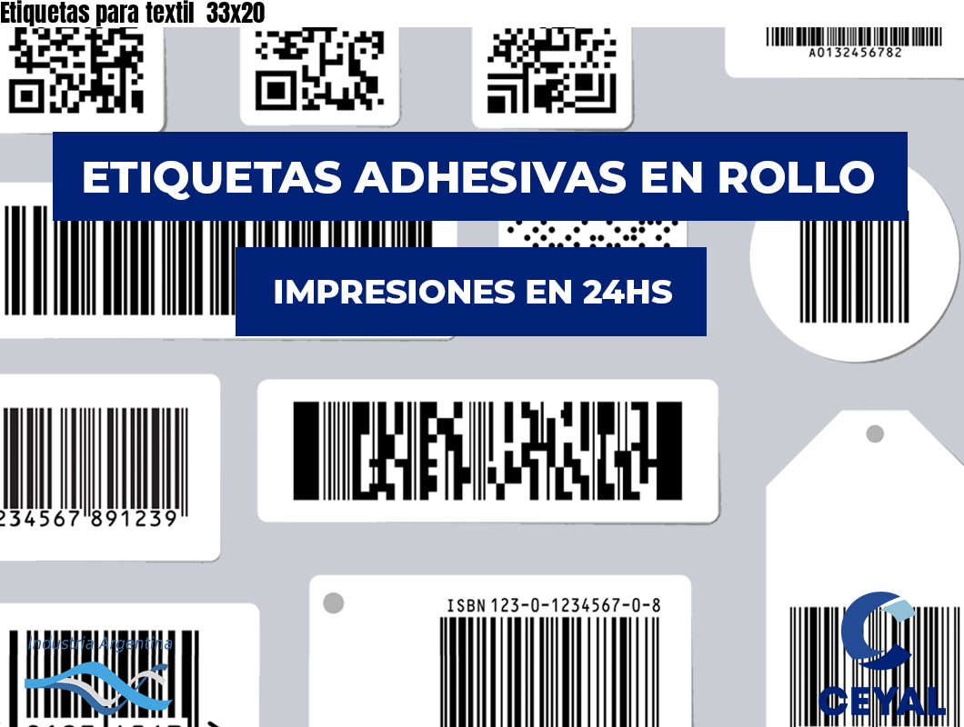 Etiquetas para textil  33×20