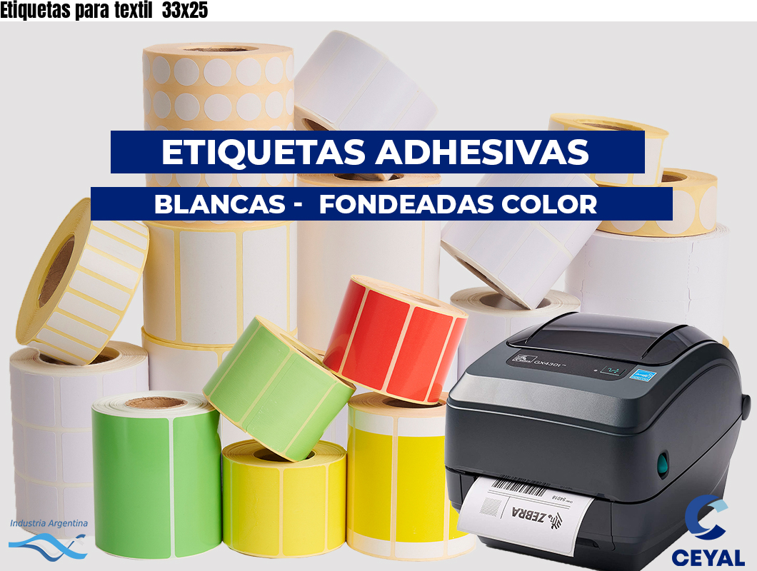 Etiquetas para textil  33×25