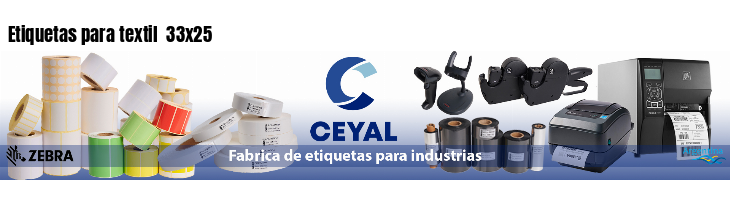 Etiquetas para textil 33x25